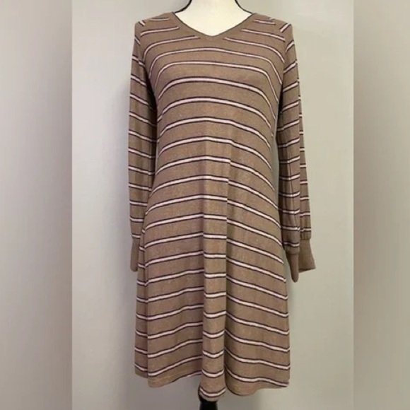 NEW Market & Spruce Pink Stripe Sweater Dress - Small - Picture 1 of 4